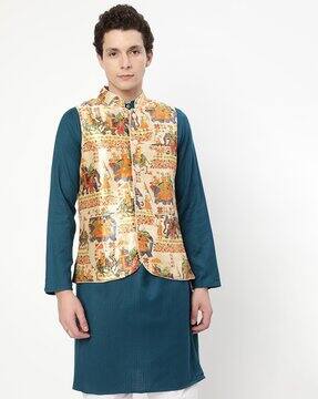 Shatranj ethnic jacket clearance