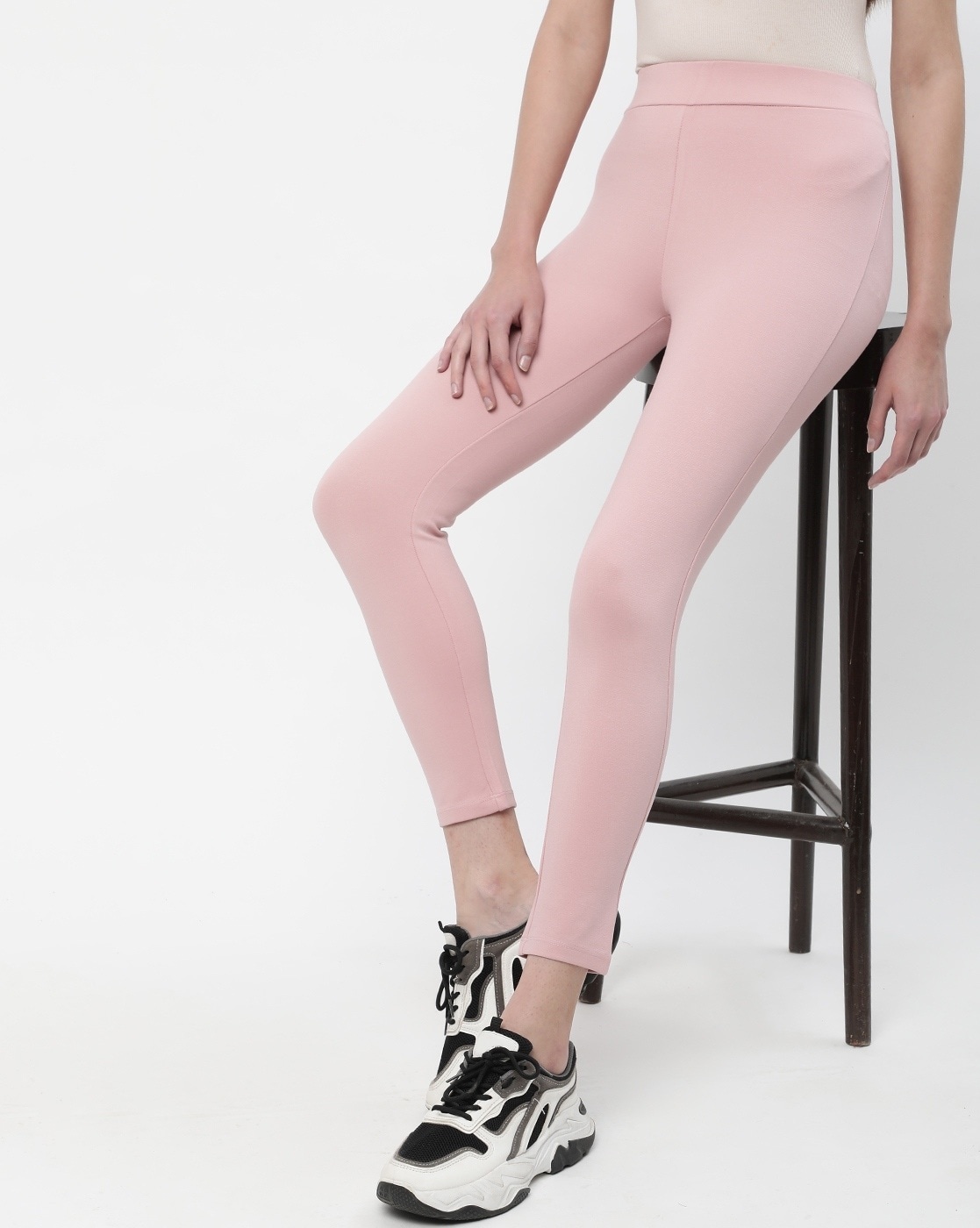 CANOAN Tropical Soft Pink Heart Shaped Leggings - TIGHTBUNZ