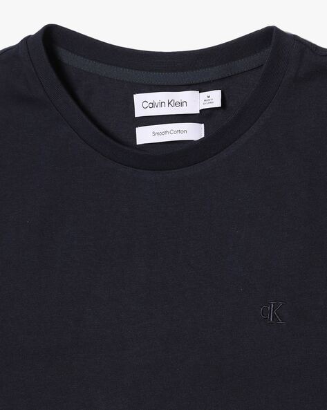 Calvin Klein Jeans Men's Round Logo Regular T-Shirt, White, Large