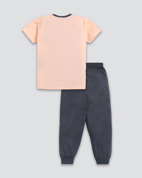 Buy Epochlite Baby Boys And Baby Girl Pink Graphic Pure Cotton Tshirt,  Track Pants Online at Best Prices in India - JioMart.