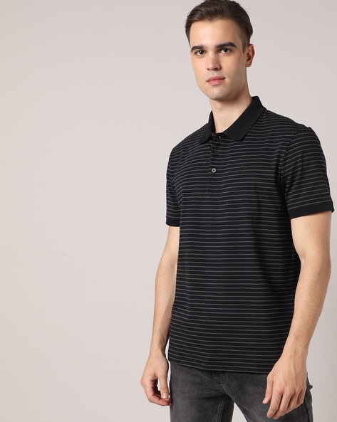 Calvin klein discount striped polo