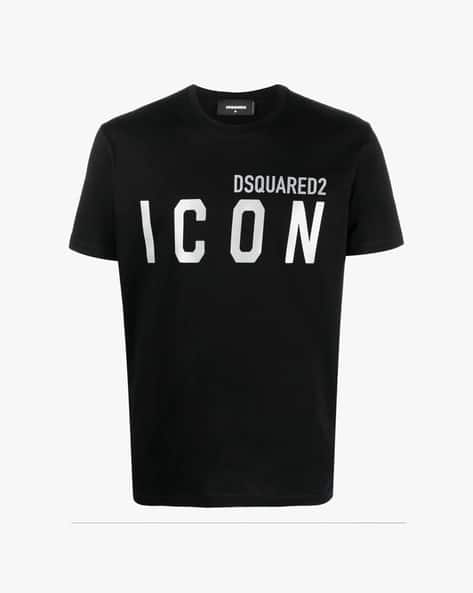 Buy Dsquared2 Icon Cotton Regular Fit T-Shirt | Black Color Men 