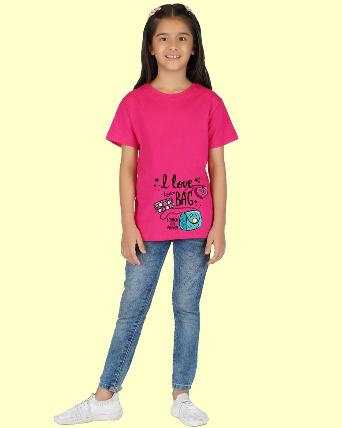 Buy Pink Tshirts for Girls by Nusyl Online