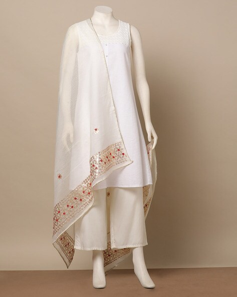 Kota Gota Patti Embroidered Cotton Dupatta Price in India