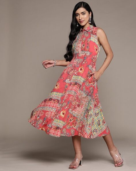 Buy Red Fusion Wear Sets for Women by LABEL RITU KUMAR Online
