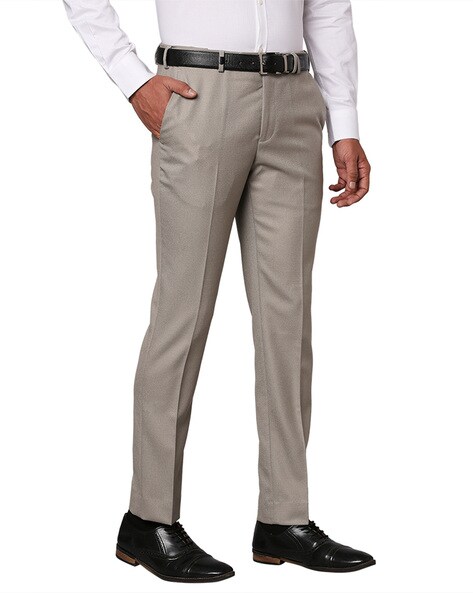 Buy Park Avenue Beige Regular Fit Pleated Trousers for Mens Online  Tata  CLiQ