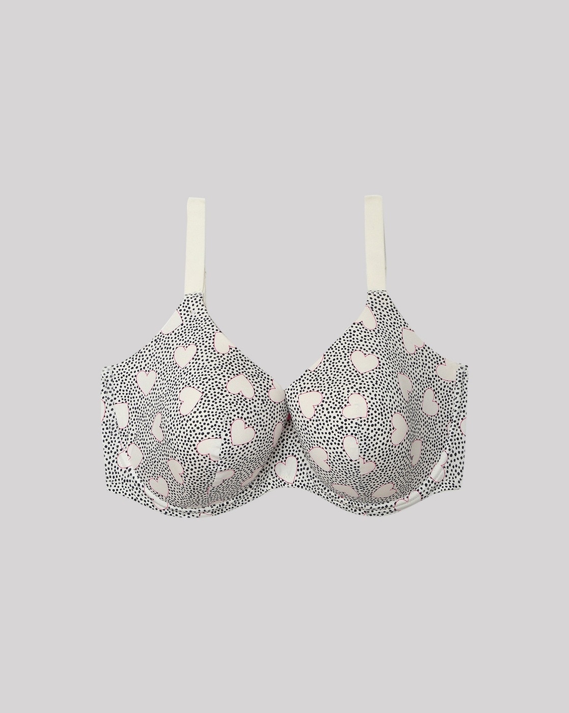 Printed Cotton Mix Padded Demi Cup Bra