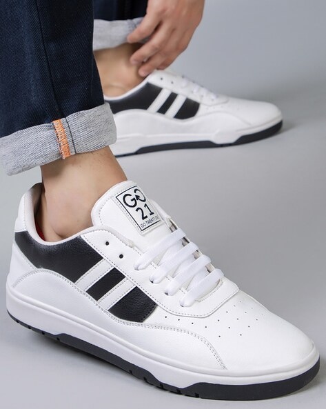 Buy Green & White Sneakers for Women by GO21 Online | Ajio.com