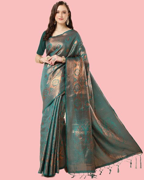 Buy Green Sarees for Women by GRIVA DESIGNER Online | Ajio.com