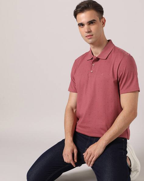 Regular Fit SS Smooth Cotton Mini Dash Polo T-Shirt