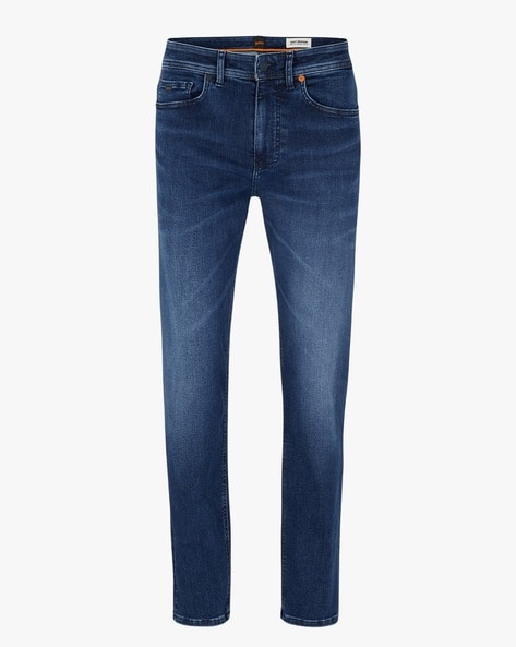 Slim-fit jeans in blue supreme-movement denim