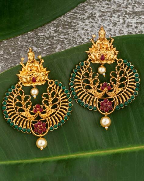 Jaal Chandbali Gold Earrings