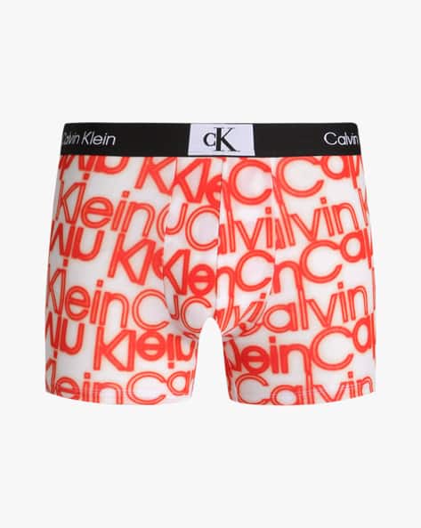 Neon Logo Print Trunks with Elasticated Waist
