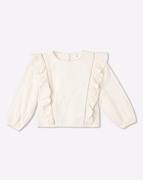 Frill-Trim Cotton Top