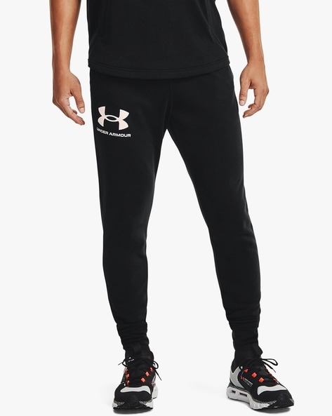 Men Rival Terry Joggers with Placement Print