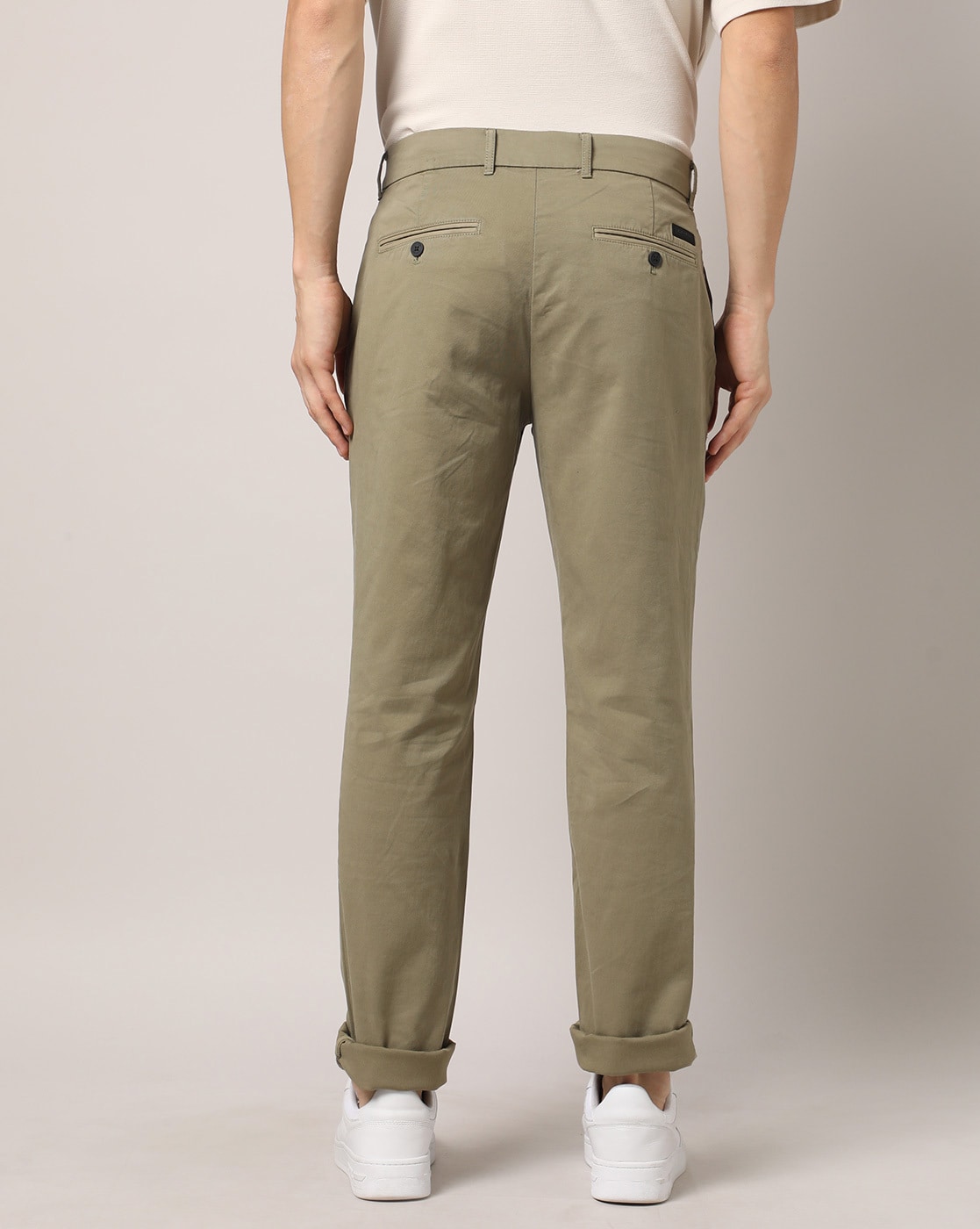 Peter England Jeans Trousers  Chinos Peter England Olive Casual Trousers  for Men at Peterenglandcom