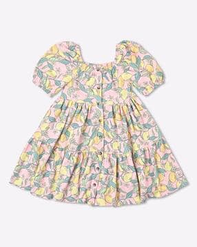marks & spencer Lemon Print Tiered Dress-picture-29