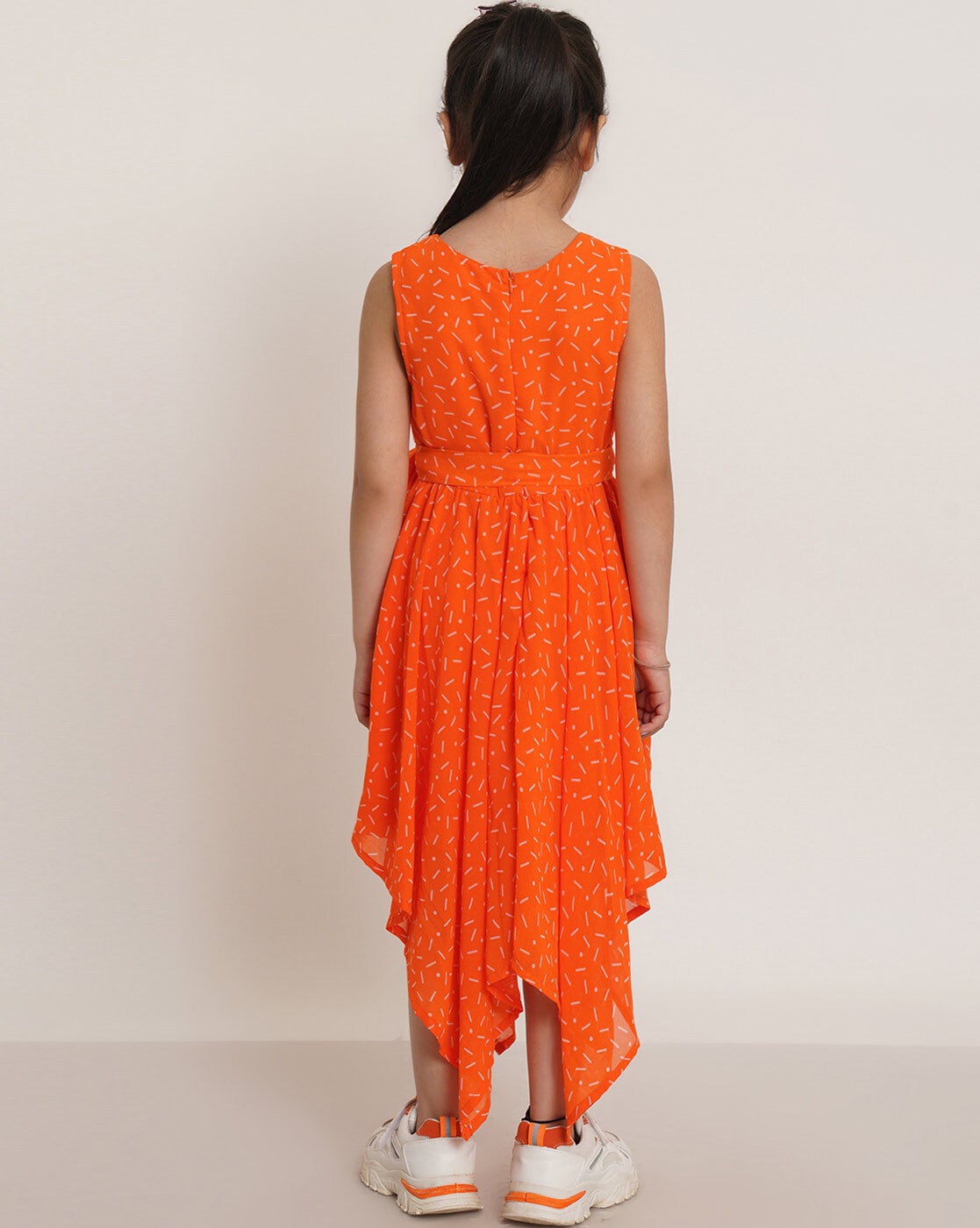 Buy diniys Orange,Girls midi Length Dress (5-6 Years) at Amazon.in