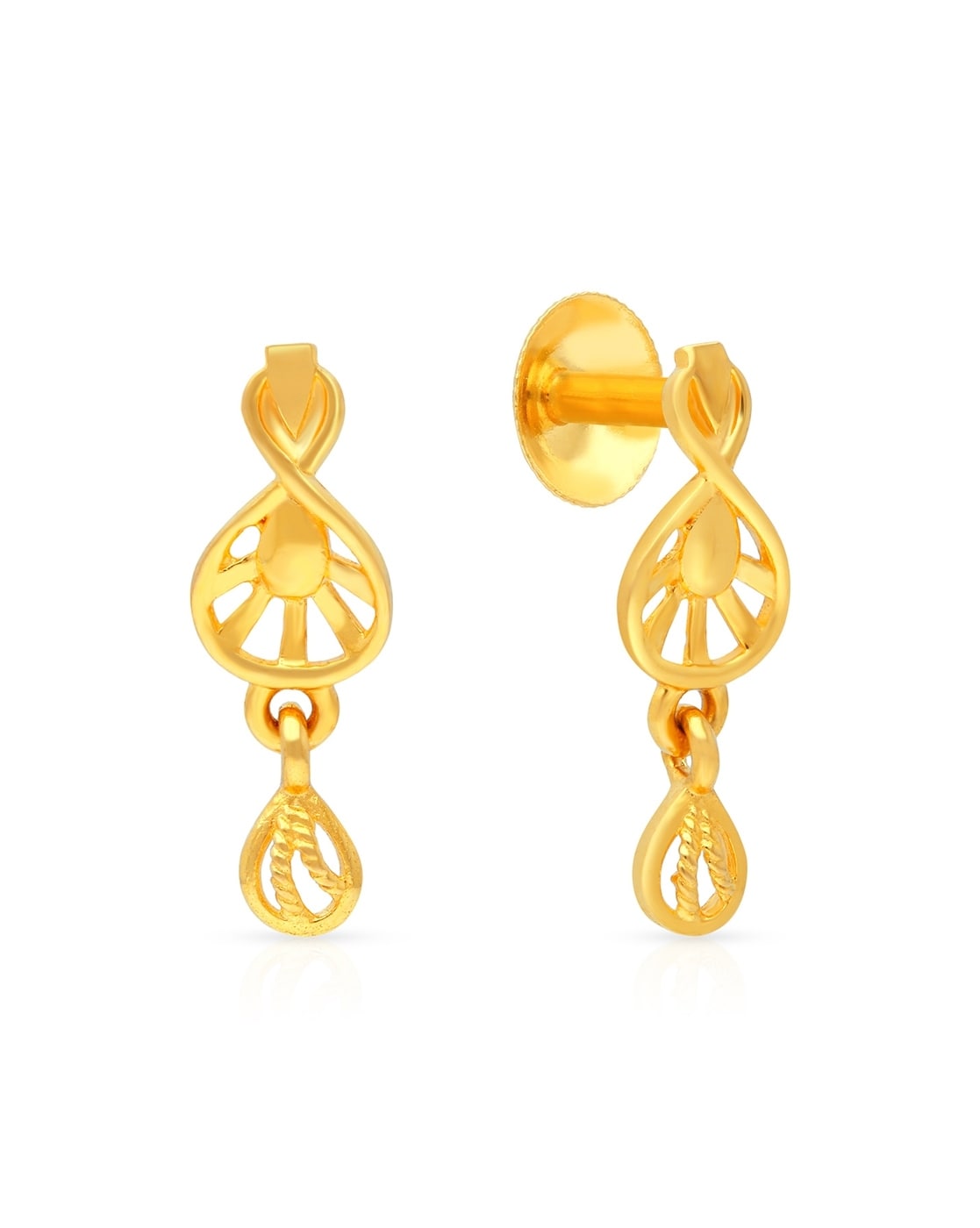 latest new 2023 light weight daily use gold earrings design with weight |  1gramdaily wear gold taps - YouTube