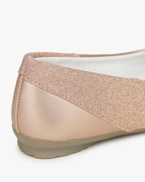 Rose gold store flat shoes uk