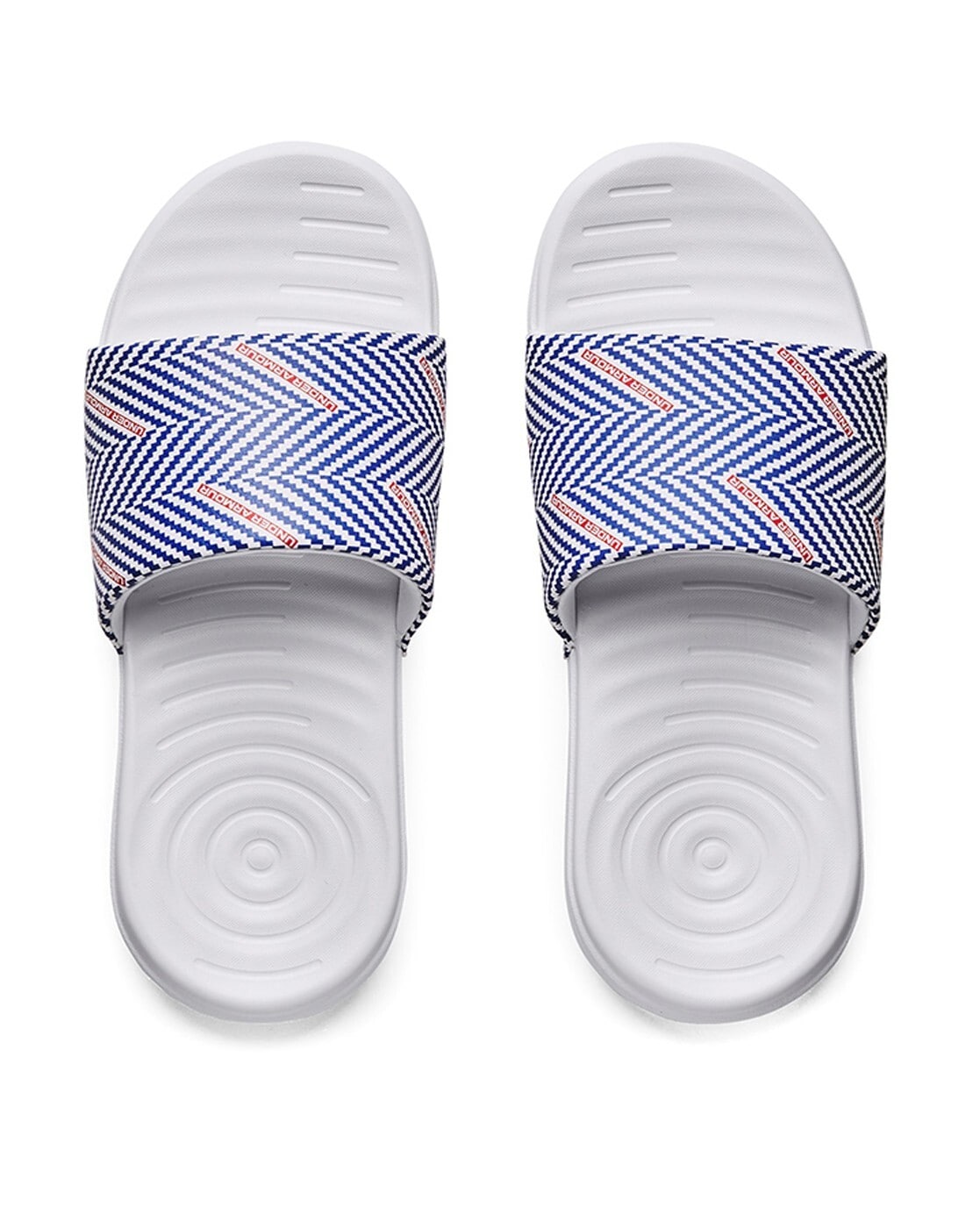 Blue under armour discount slides