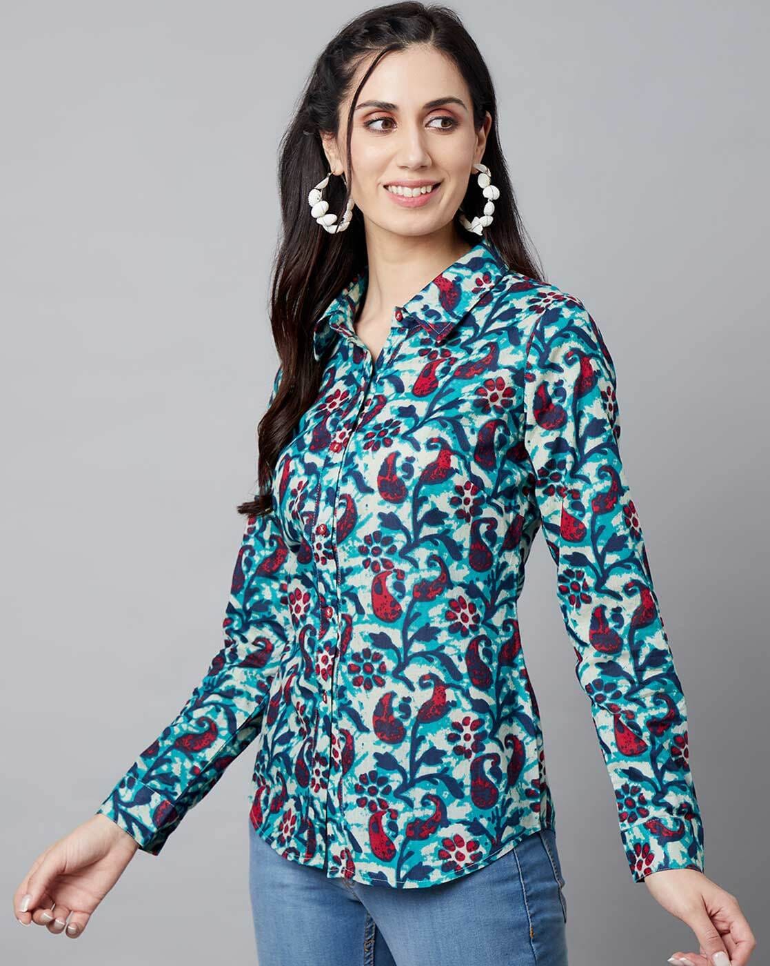 Buy Navy Blue Shirts, Tops & Tunic for Women by AKS Online | Ajio.com