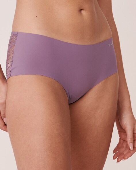 Buy La Vie En Rose Cotton and Lace Detail Hiphugger Panty online