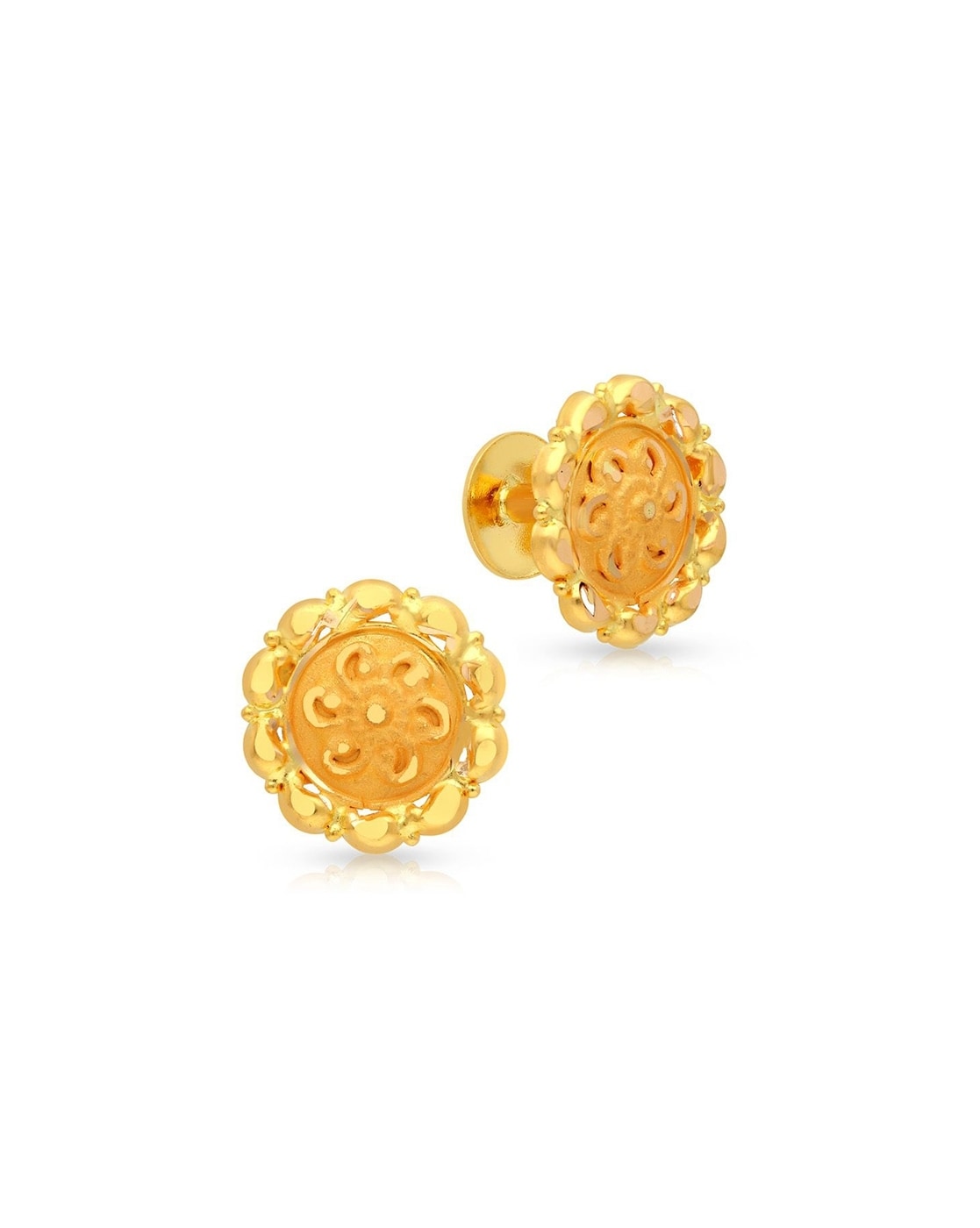 Shop Floral Swirls Diamond Stud Earrings Online | CaratLane US