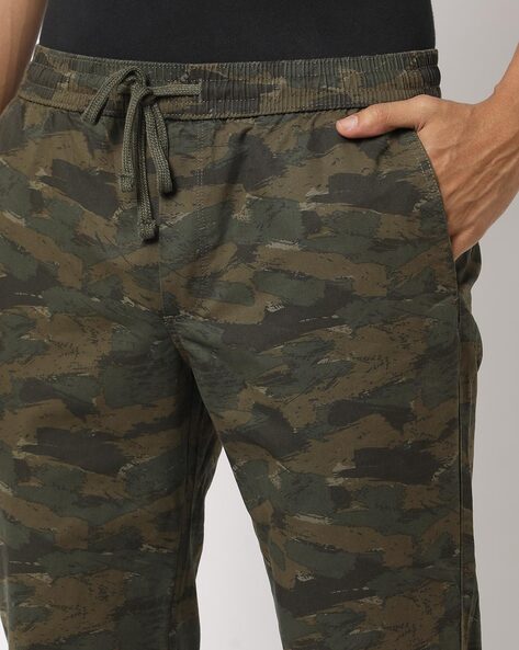 Buy BEING HUMAN Military Green Mens 3 Pocket Camouflage Joggers | Shoppers  Stop