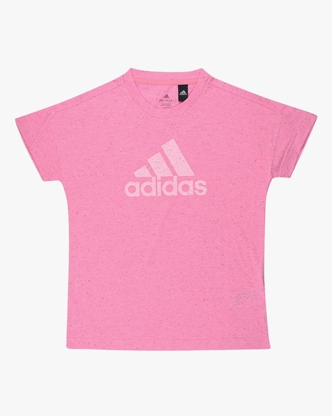 Adidas Kids Logo Print Round-Neck T-Shirt