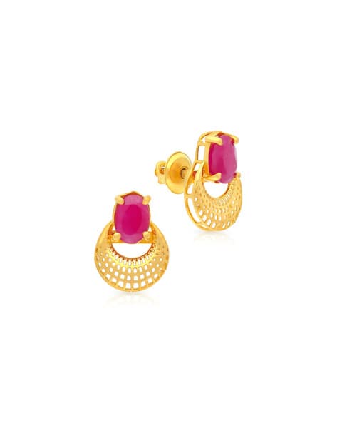 Buy Yellow Gold Earrings for Women by Malabar Gold Diamonds