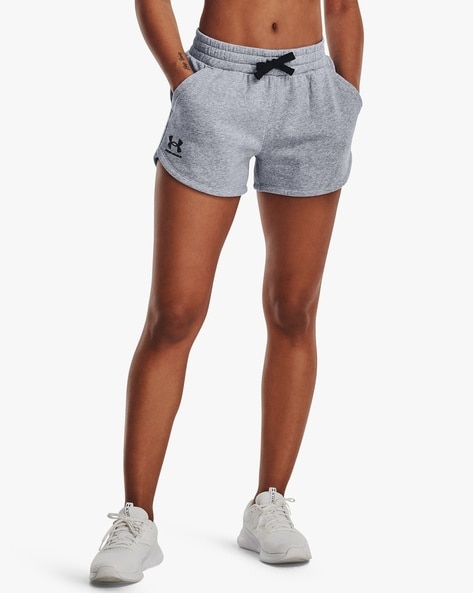 Under armour best sale grey shorts womens