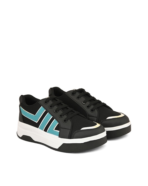 Black heeled tennis shoes sale