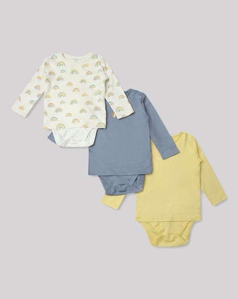 Pack of Pure Cotton Rainbow Bodysuits
