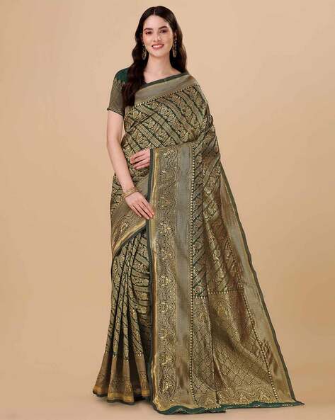 Buy Blue Sarees for Women by Winza Designer Online | Ajio.com