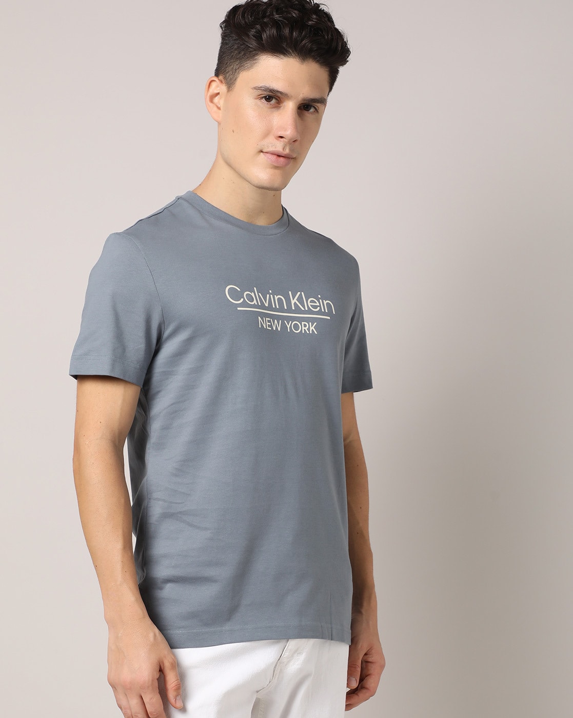 Calvin klein sleepwear shop logo crew t shirt