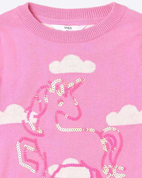 Pink unicorn clearance jumper