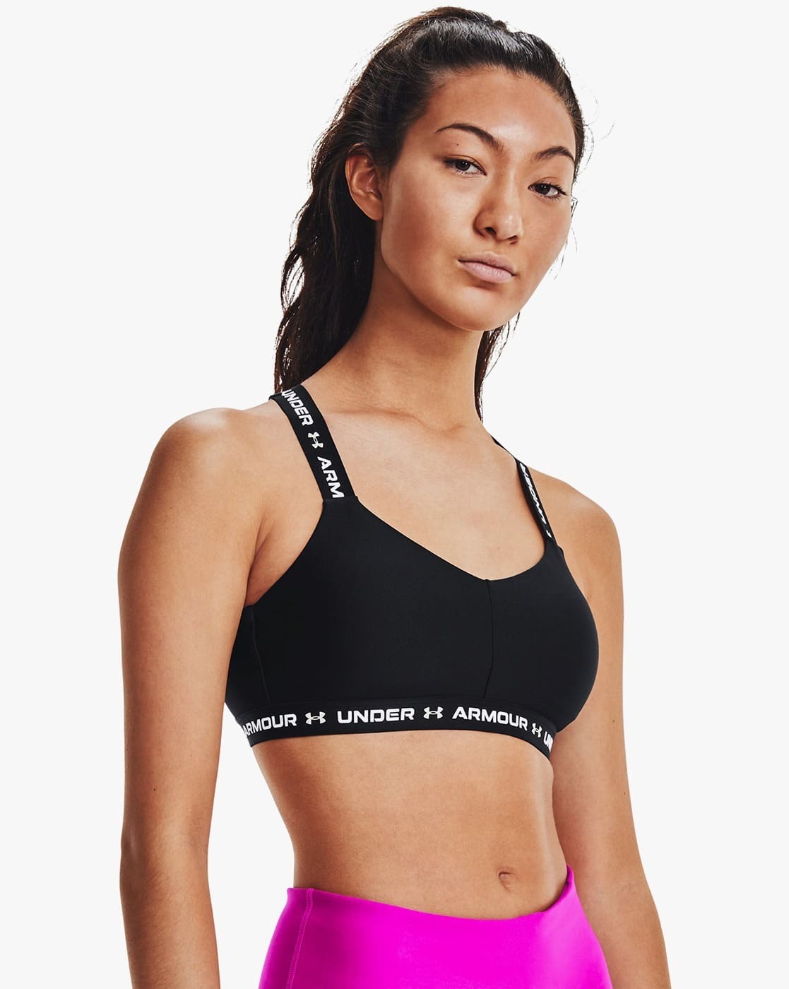 Logo Print Crossback Sports Bra