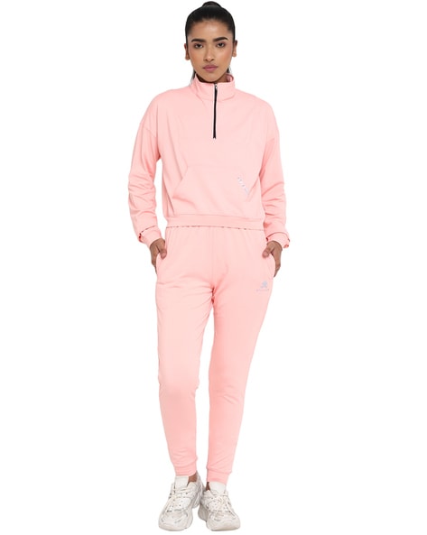 Peach adidas hot sale jogging suit