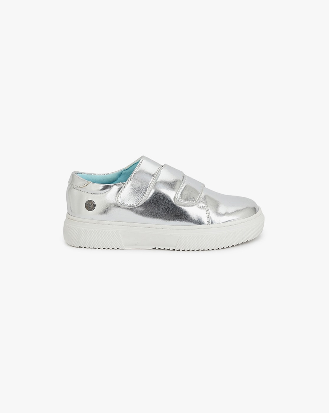 Girls silver sale slip on shoes