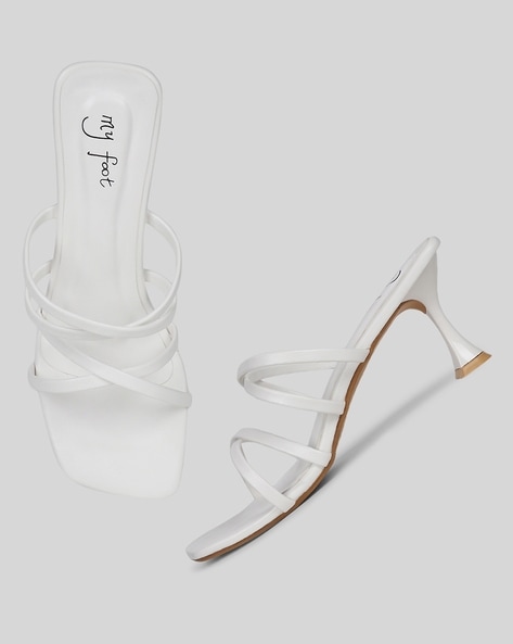 Buy Flat N Heels Women's Off White Ankle Strap Stilettos for Women at Best  Price @ Tata CLiQ