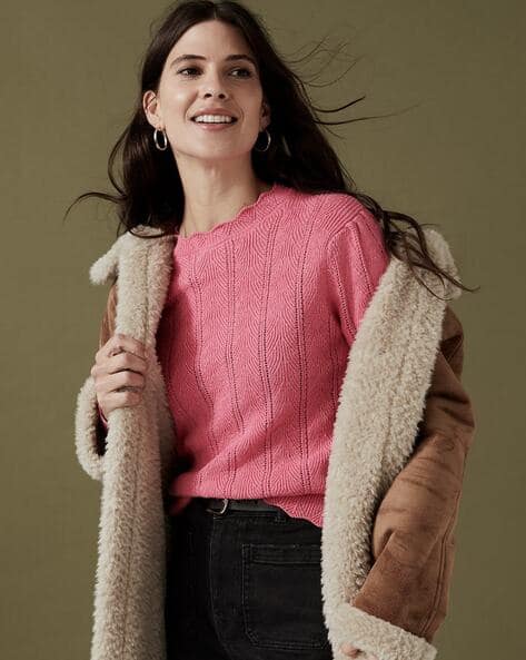 Buy Pink Sweaters Cardigans for Women by Marks Spencer Online