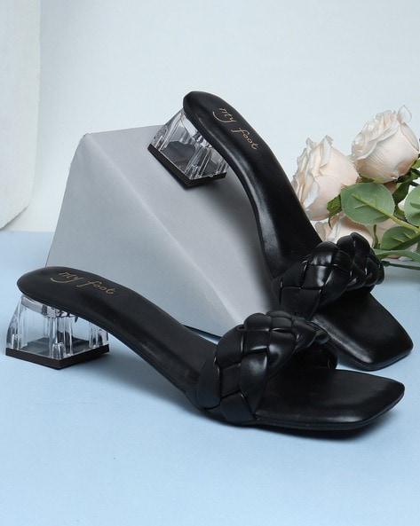 Black patent best sale sandals low heel