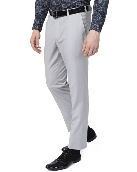 Boltini Italy Men's Flat Front Slim Fit Slacks Trousers Dress Pants (Light  Gray, 38x30) - Walmart.com