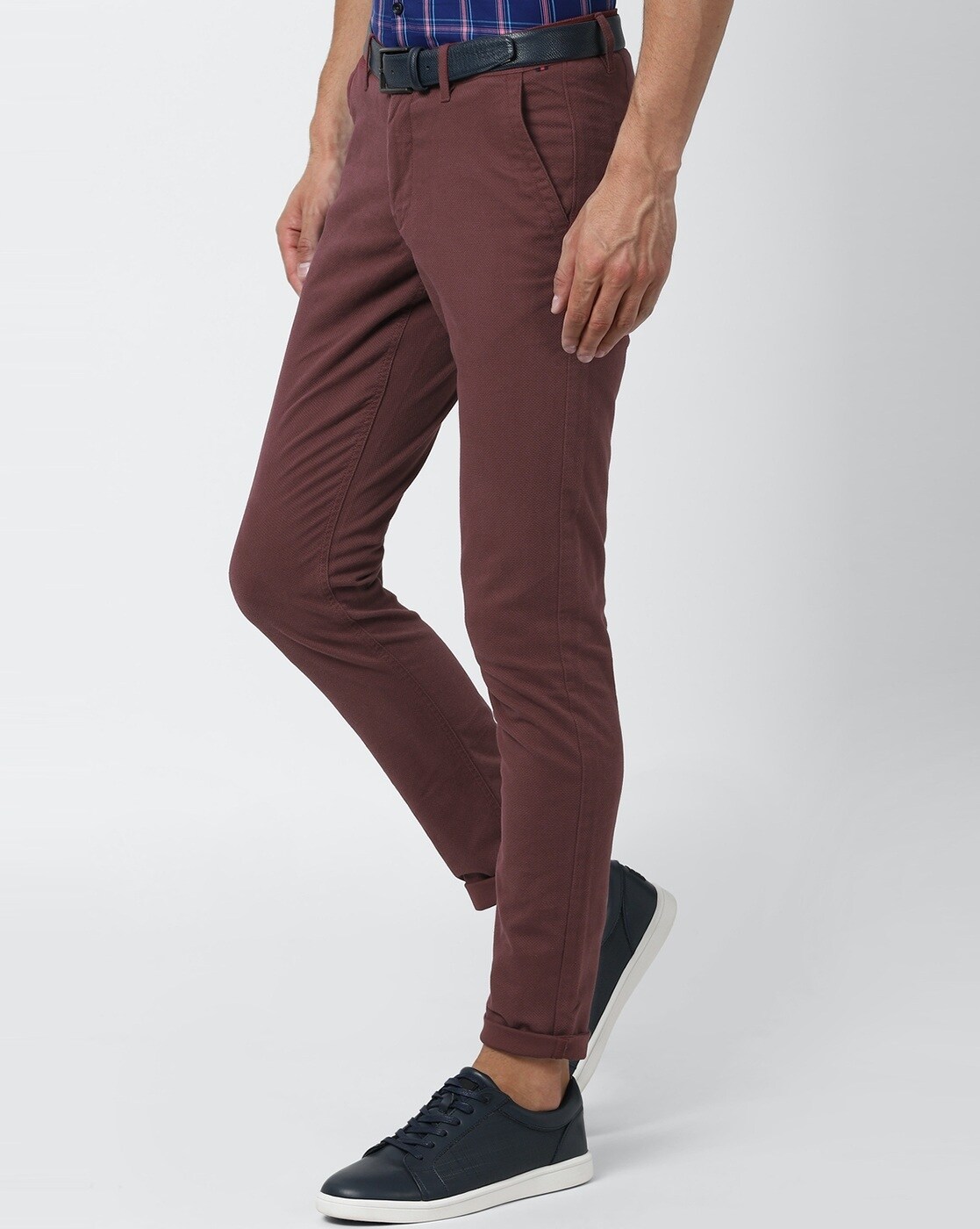 161 Deep Red Stretch Chinos | Gustin | Chinos | Chinos