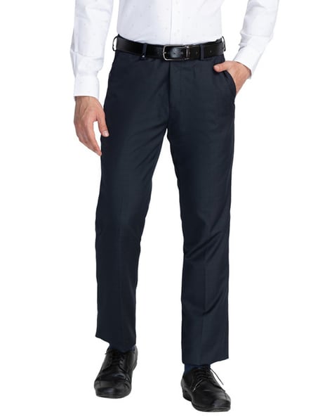 Buy Oxemberg Cotton Slim Fit Solid Casual Trouser for Men (Black, 30)  (H4806B) at Amazon.in