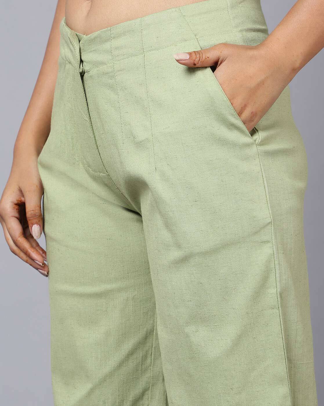 Business Woman Light Olive Green Wide-Leg Trouser Pants | Green pants  outfit, Olive pants outfit, Green trousers outfit