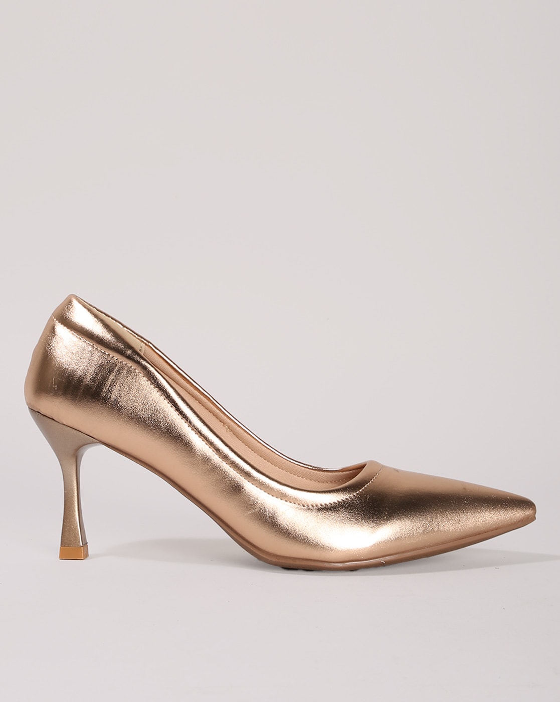 Silver Metallic Kitten Heel Slingback Court Shoes