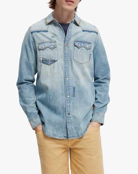 RRL Preston Denim Shirt for Men | MR PORTER