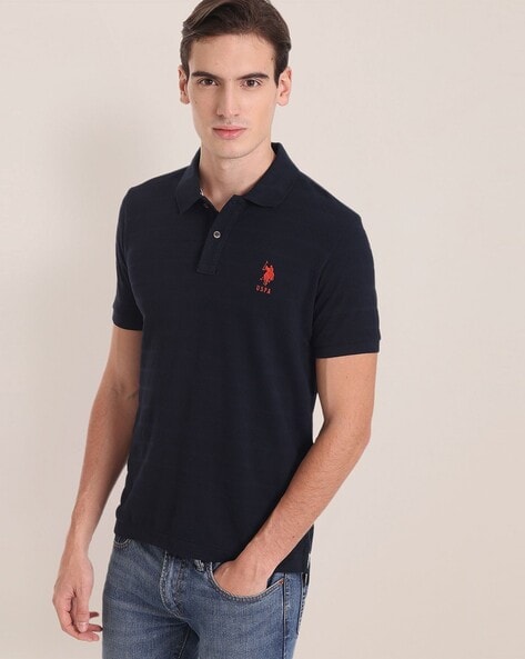 Striped Slim Fit Polo T-Shirt